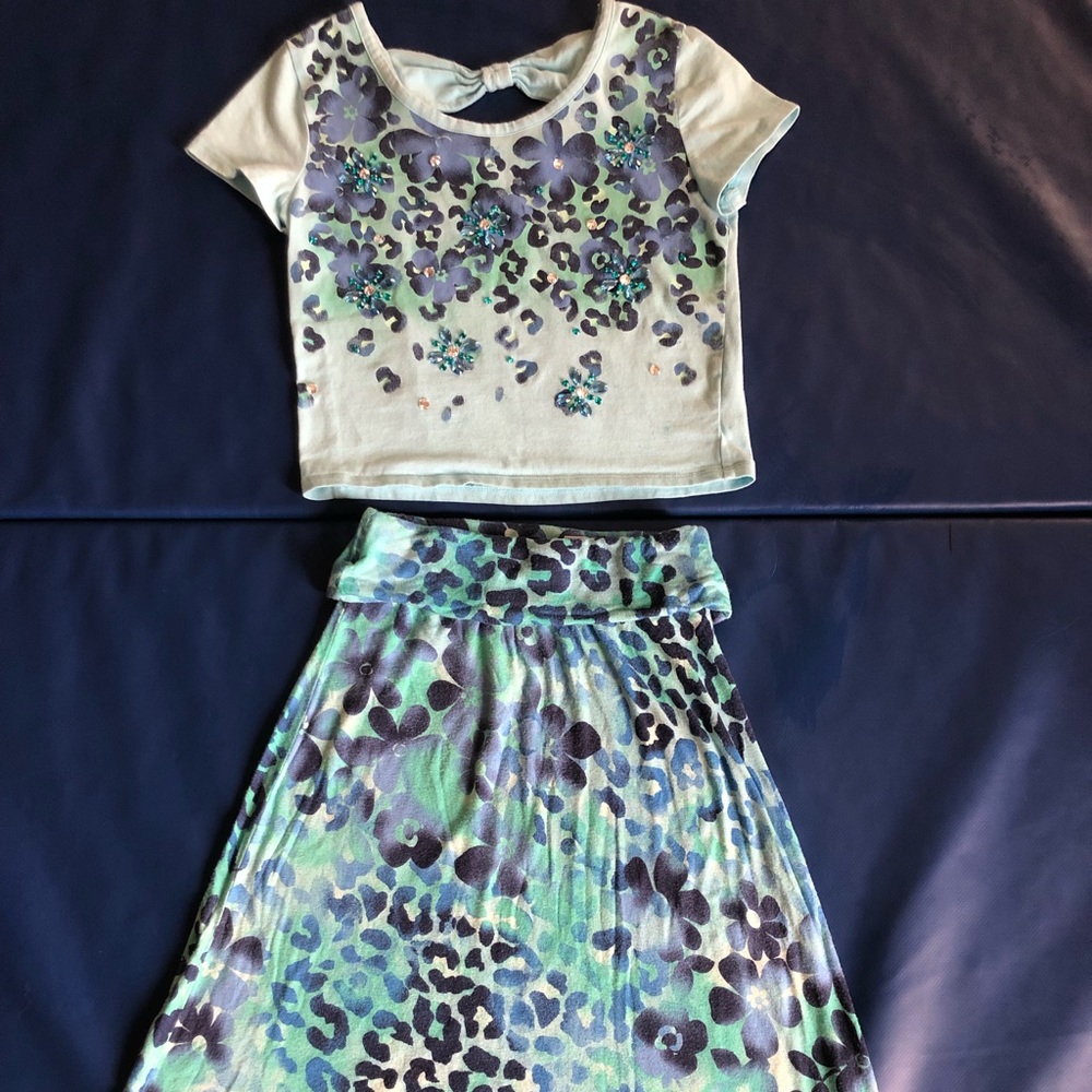 Matching shirt and skirt from Justice